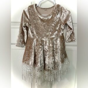 Baby Girl Size 80/12M Elegant Velvet Kids Dress